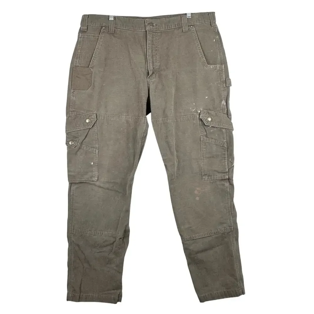 Carhartt Cargo Work Pant Relaxed Fit Rugged Flex Ripstop in Dark Coffee Sz 40x32